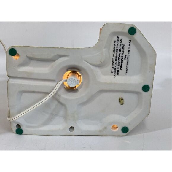 Santa Barbara Mission Ceramic Lighted Village House Midwest Cannon Falls w Box - Picture 7 of 8